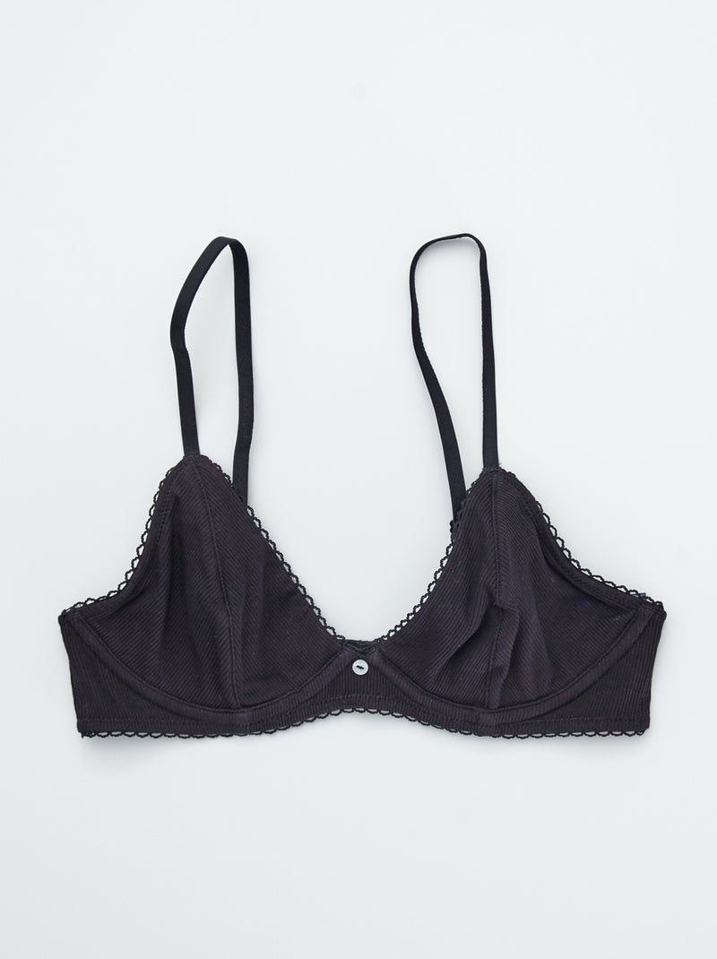 Reggiseno a triangolo nero - Kiabi