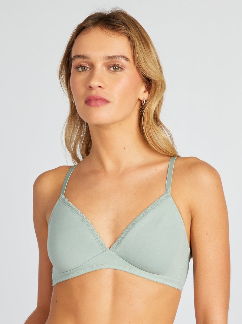 Reggiseno a triangolo non imbottito VERDE - Kiabi