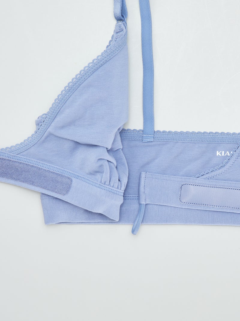 Reggiseno a triangolo senza ferretto - collezione facile da indossare BLU - Kiabi