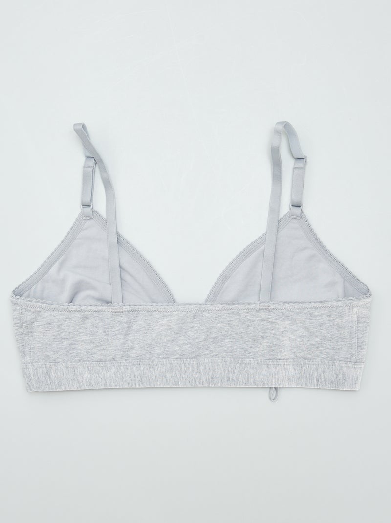 Reggiseno a triangolo senza ferretto - collezione facile da indossare GRIGIO - Kiabi