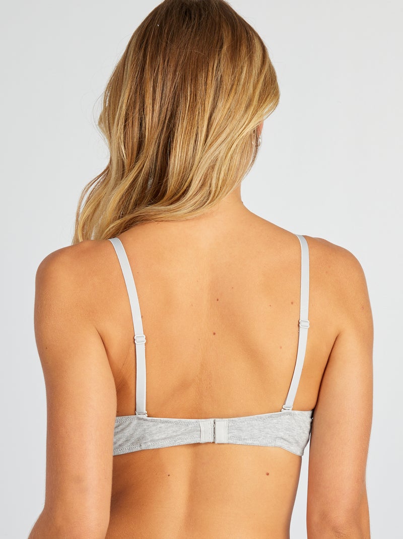 Reggiseno a triangolo senza imbottitura GRIGIO - Kiabi
