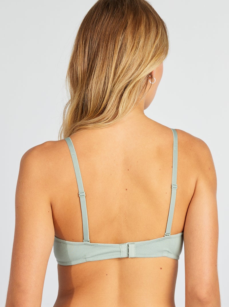 Reggiseno a triangolo senza imbottitura VERDE - Kiabi
