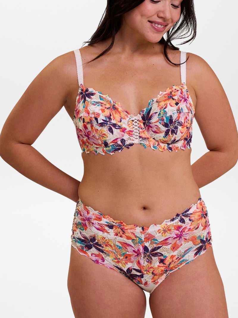 Reggiseno avvolgente in pizzo con ferretto Arum 'Sans Complexe' BIANCO - Kiabi