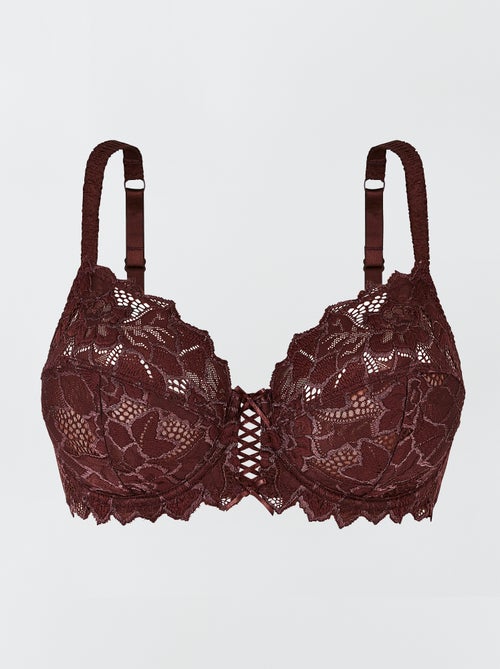 Reggiseno avvolgente in pizzo con ferretto Arum 'Sans Complexe' - Kiabi