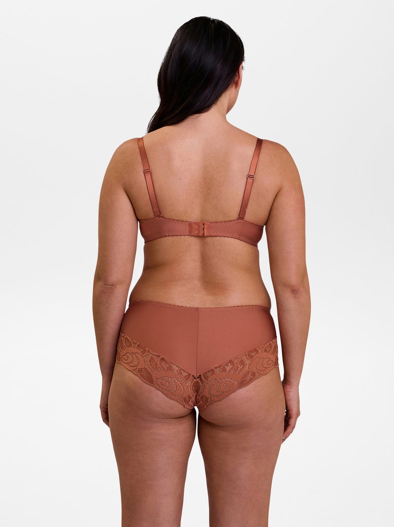Reggiseno avvolgente in pizzo con ferretto 'Wolf lingerie' ARANCIONE - Kiabi