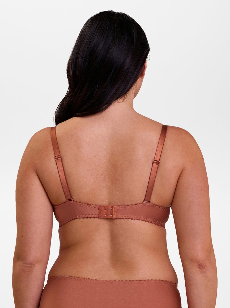 Reggiseno avvolgente in pizzo con ferretto 'Wolf lingerie' ARANCIONE - Kiabi