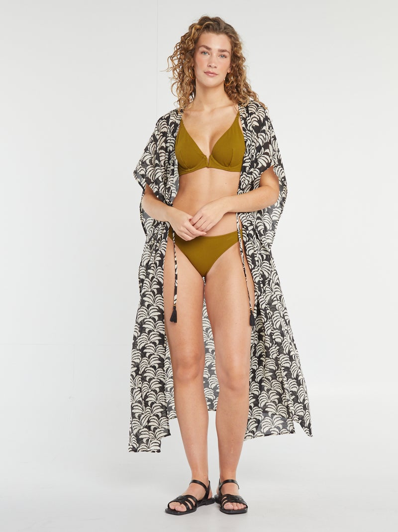 Reggiseno bikini a triangolo in maglia testurizzata VERDE - Kiabi