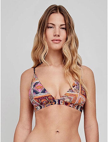 Reggiseno bikini a triangolo senza ferretto e con foam estraibile