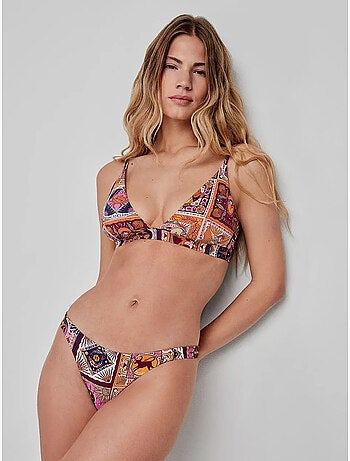 Reggiseno bikini a triangolo senza ferretto e con foam estraibile