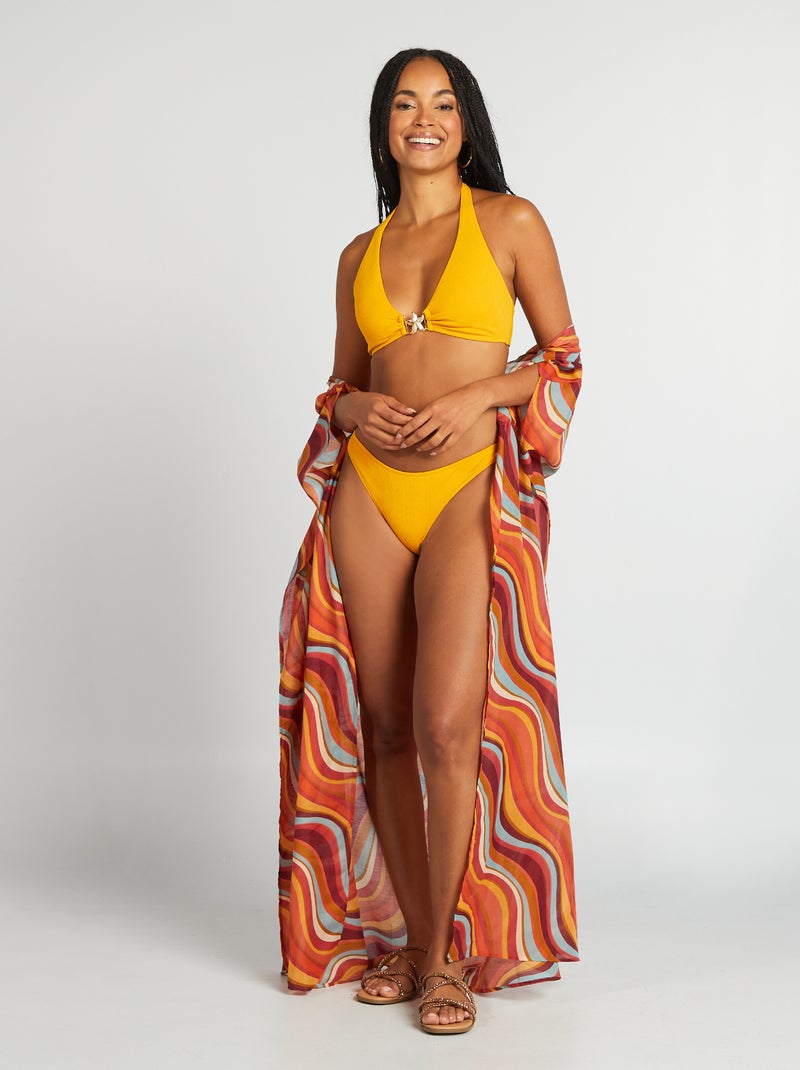 Reggiseno bikini con dettaglio stella GIALLO - Kiabi