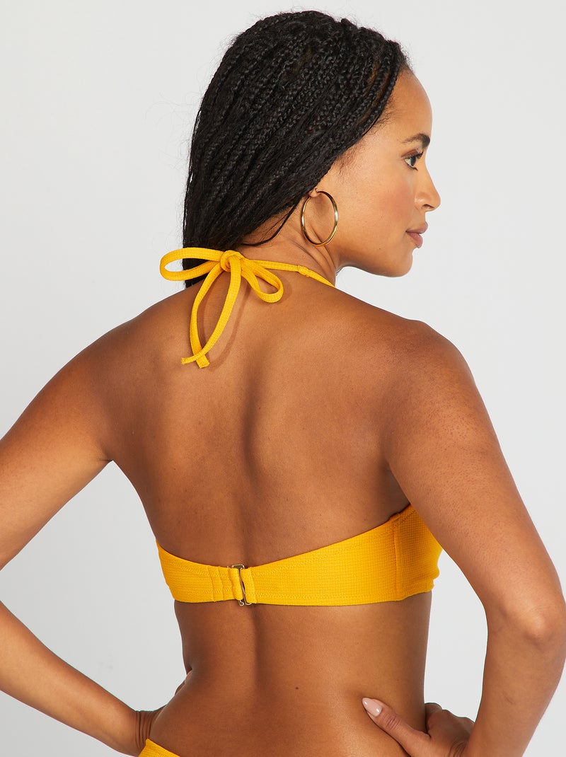 Reggiseno bikini con dettaglio stella GIALLO - Kiabi