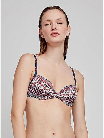 Reggiseno bikini ferretto fantasia etnica