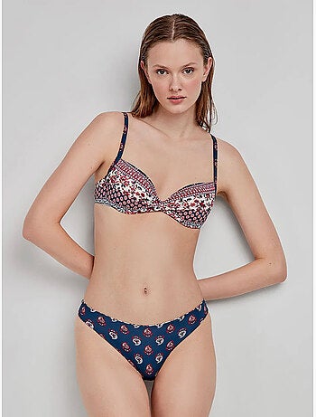 Reggiseno bikini ferretto fantasia etnica