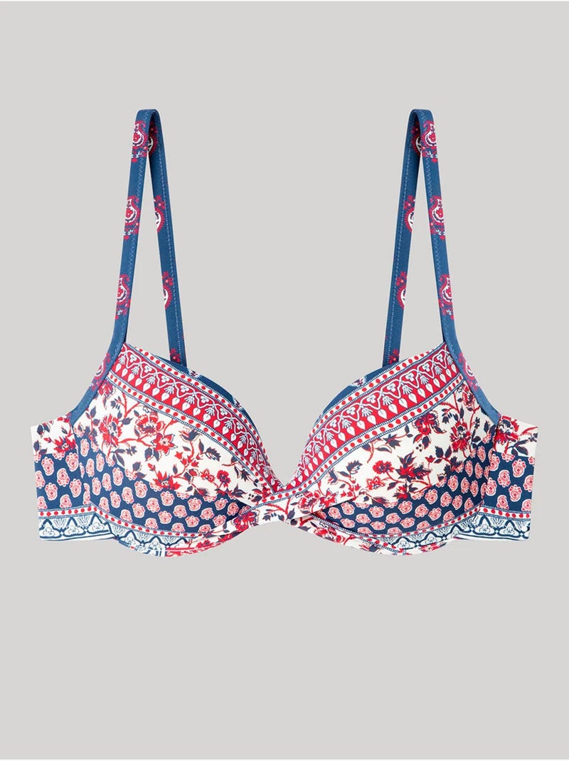 Reggiseno bikini ferretto fantasia etnica Multicolore - Kiabi
