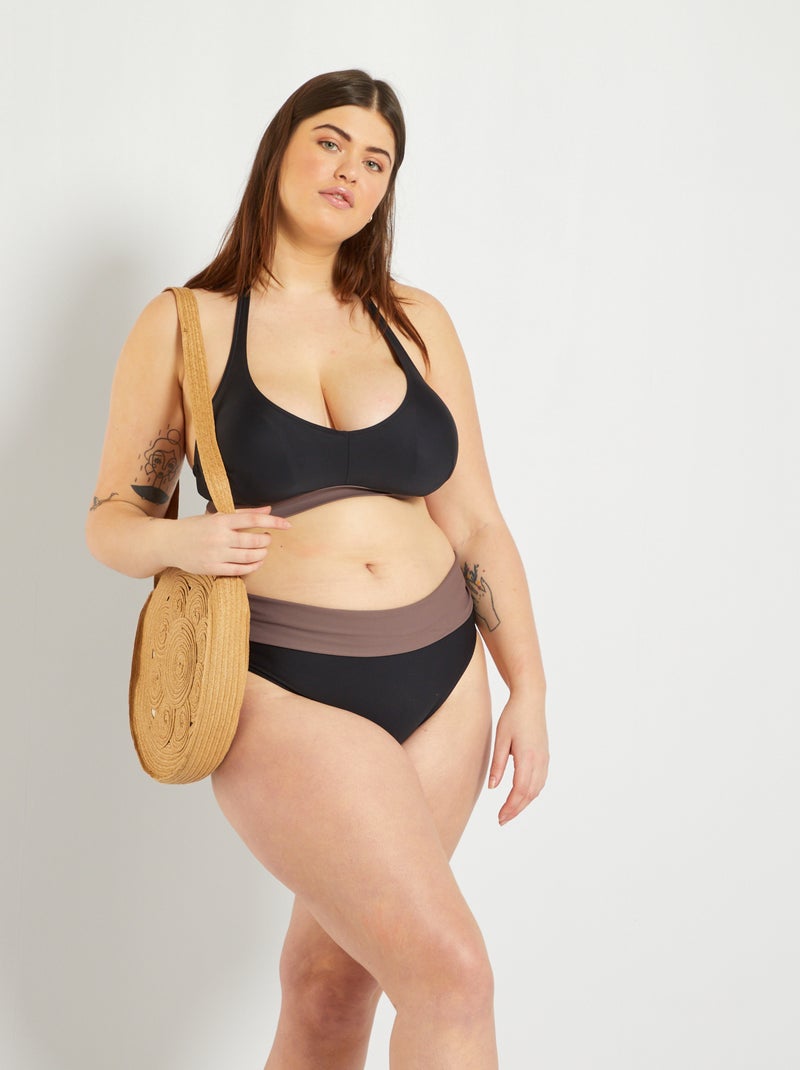 Reggiseno bikini grigio/nero - Kiabi