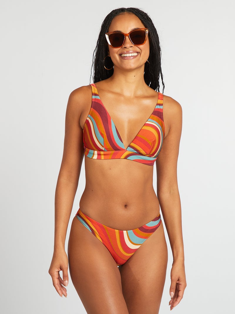Reggiseno bikini stampa psichedelica ARANCIONE - Kiabi