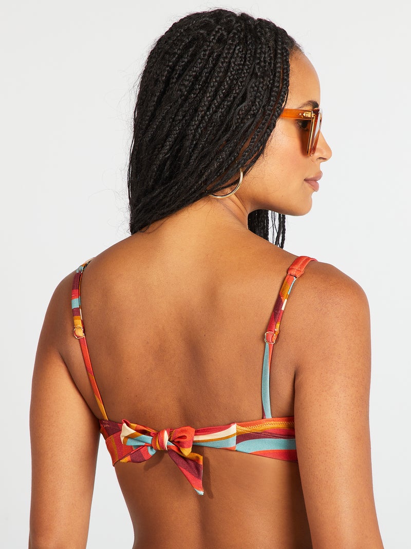 Reggiseno bikini stampa psichedelica ARANCIONE - Kiabi