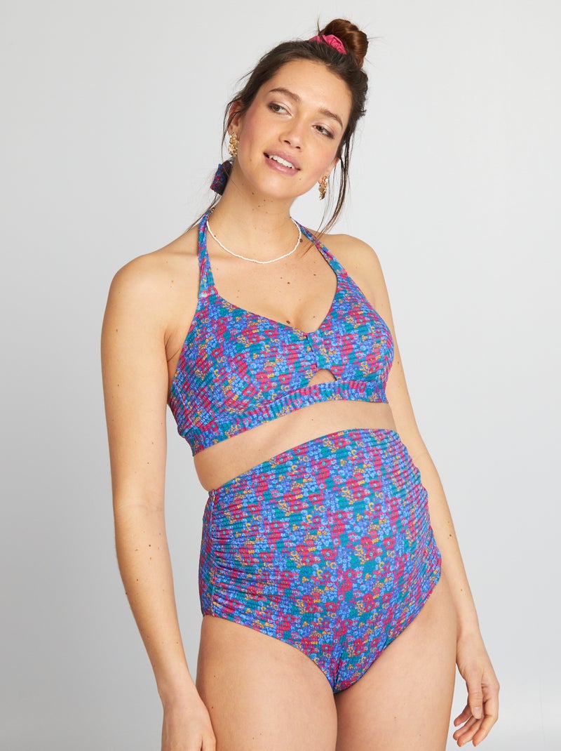Reggiseno bikini stampato BLU - Kiabi