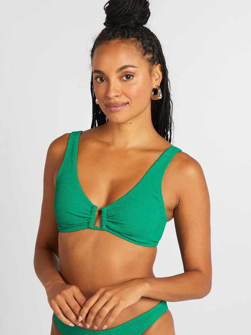 Reggiseno bikini testurizzato VERDE - Kiabi
