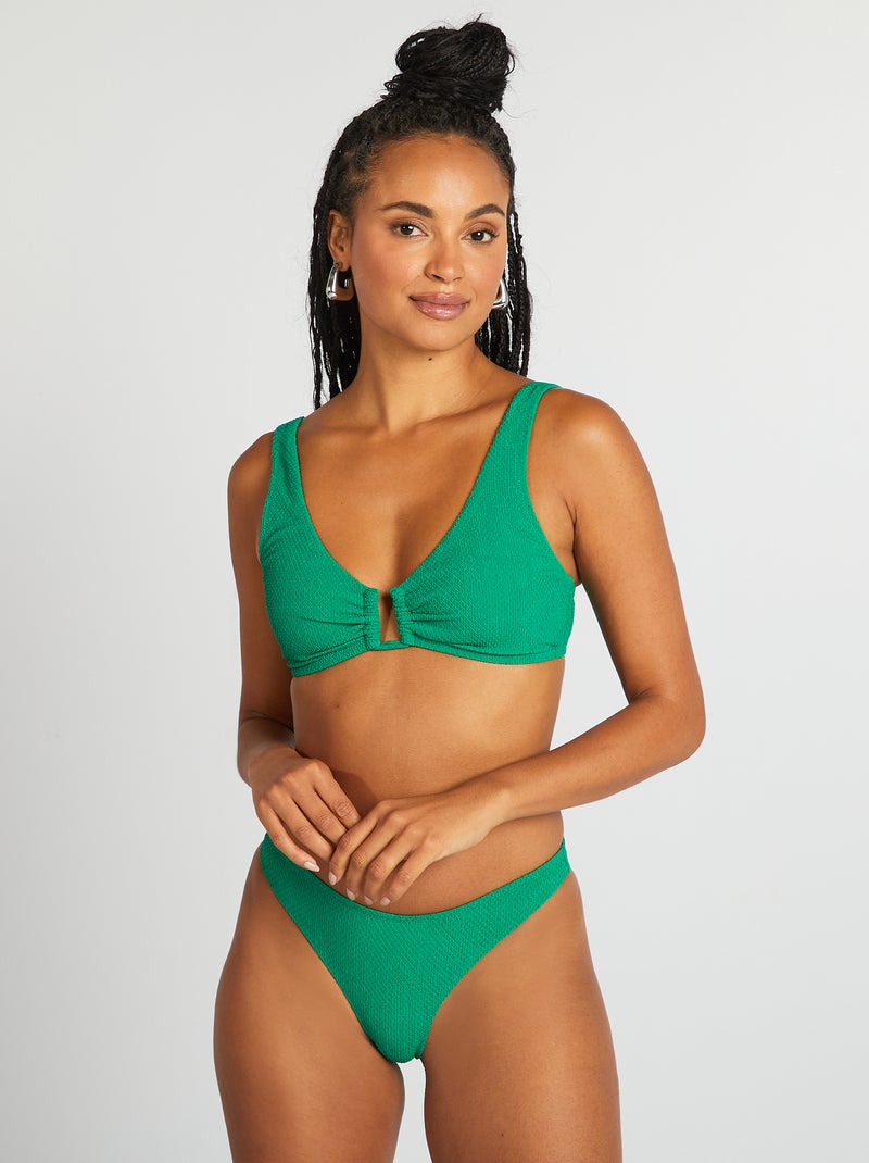 Reggiseno bikini testurizzato VERDE - Kiabi