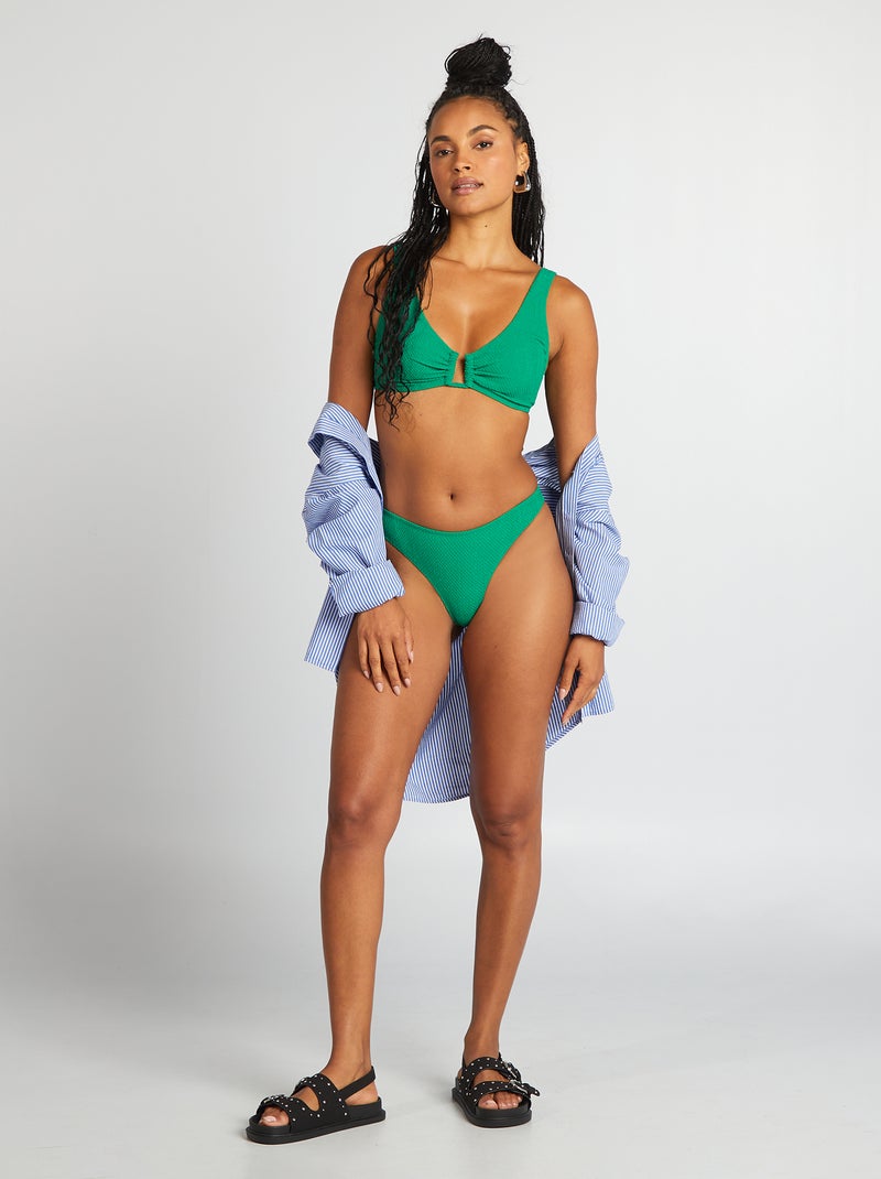 Reggiseno bikini testurizzato VERDE - Kiabi