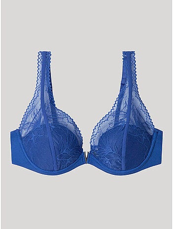 Reggiseno bralette di pizzo blu klein