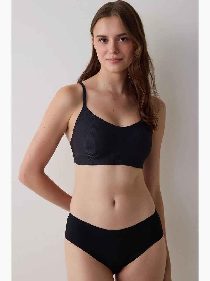 Reggiseno bralette fit senza ferretto e senza cuciture penti Nero - Kiabi