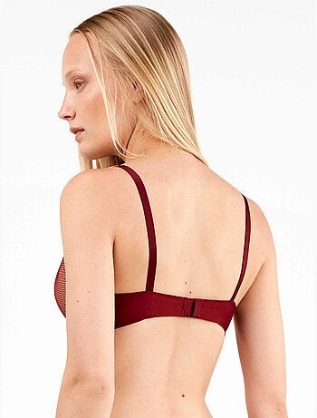 Reggiseno bralette in pizzo floreale effetto push up