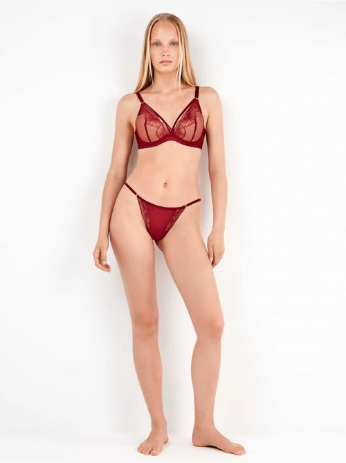 Reggiseno bralette in pizzo floreale effetto push up - Kiabi Reggiseno bralette in pizzo floreale effetto push up - Kiabi