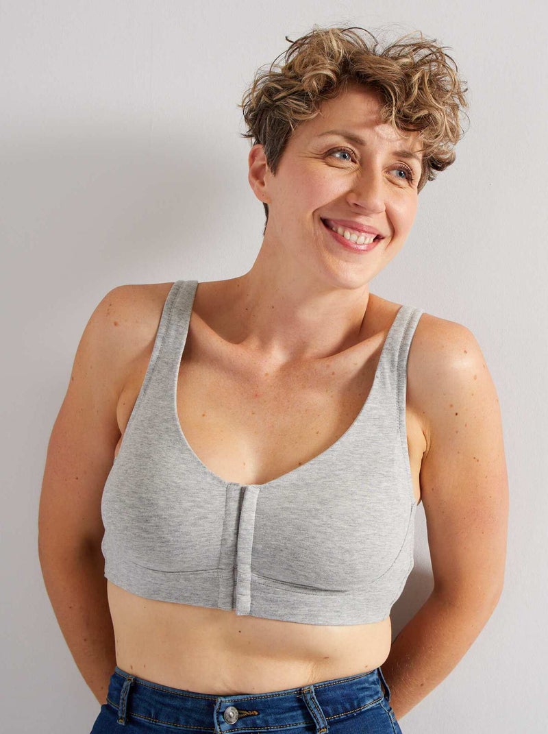 Reggiseno brassière postoperatorio grigio - Kiabi