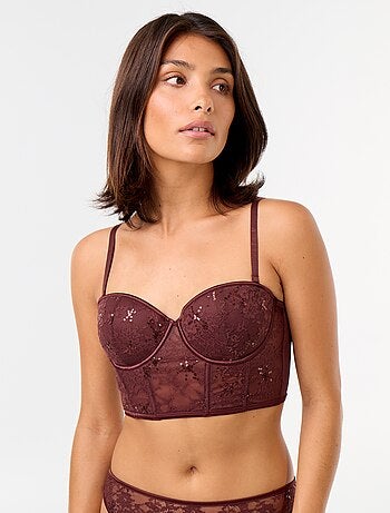 Reggiseno bustier con paillettes