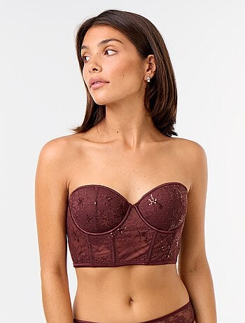 Reggiseno bustier con paillettes