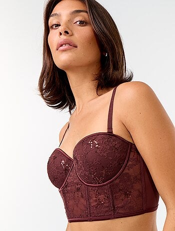 Reggiseno bustier con paillettes