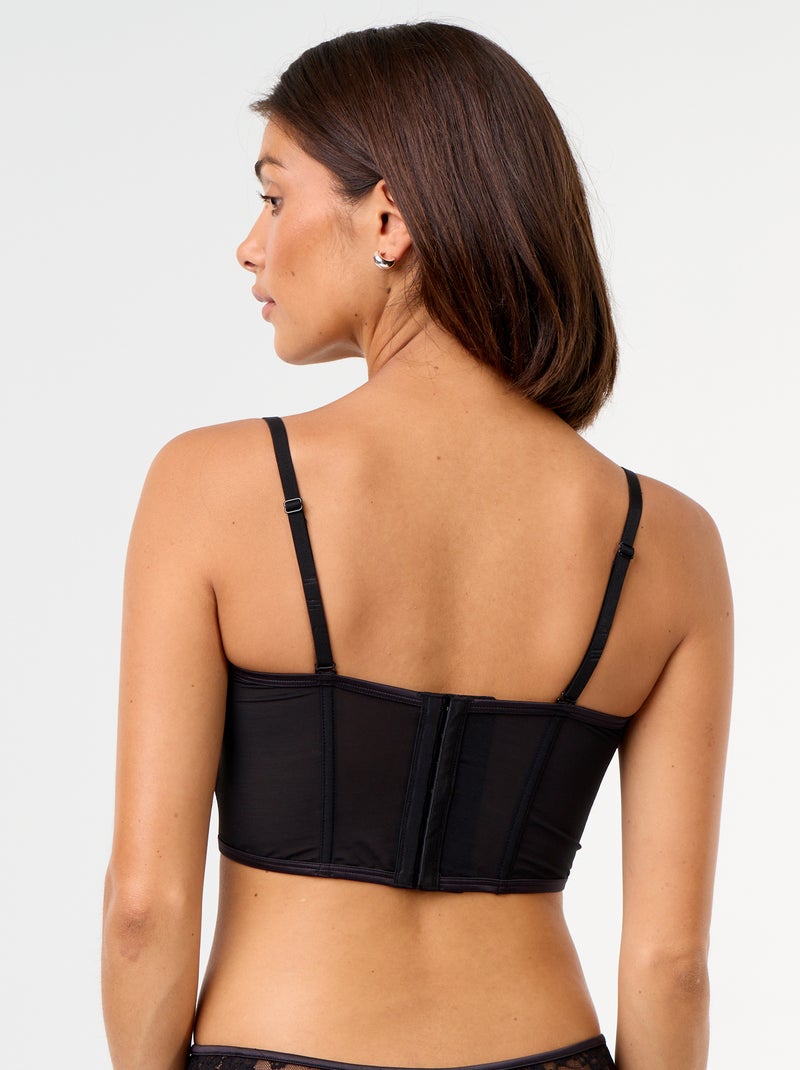 Reggiseno bustier con paillettes Nero - Kiabi