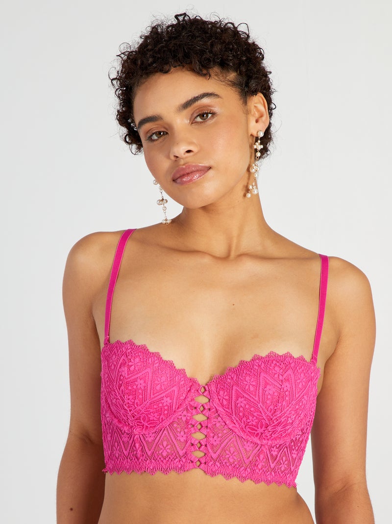 Lace Bralette Bralette Pizzo Rosa Bralette A Triangolo In Pizzo