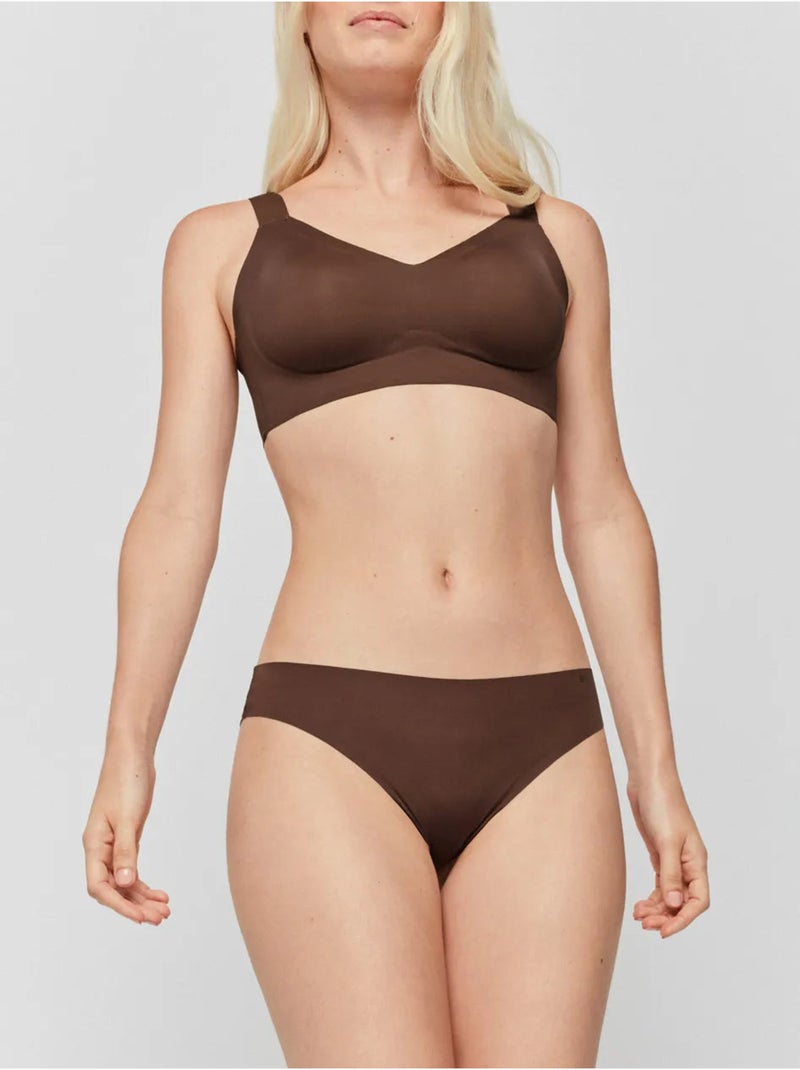 Reggiseno capacità senza ferretto e imbottitura rimovibile Marrone/ Cioccolato - Kiabi