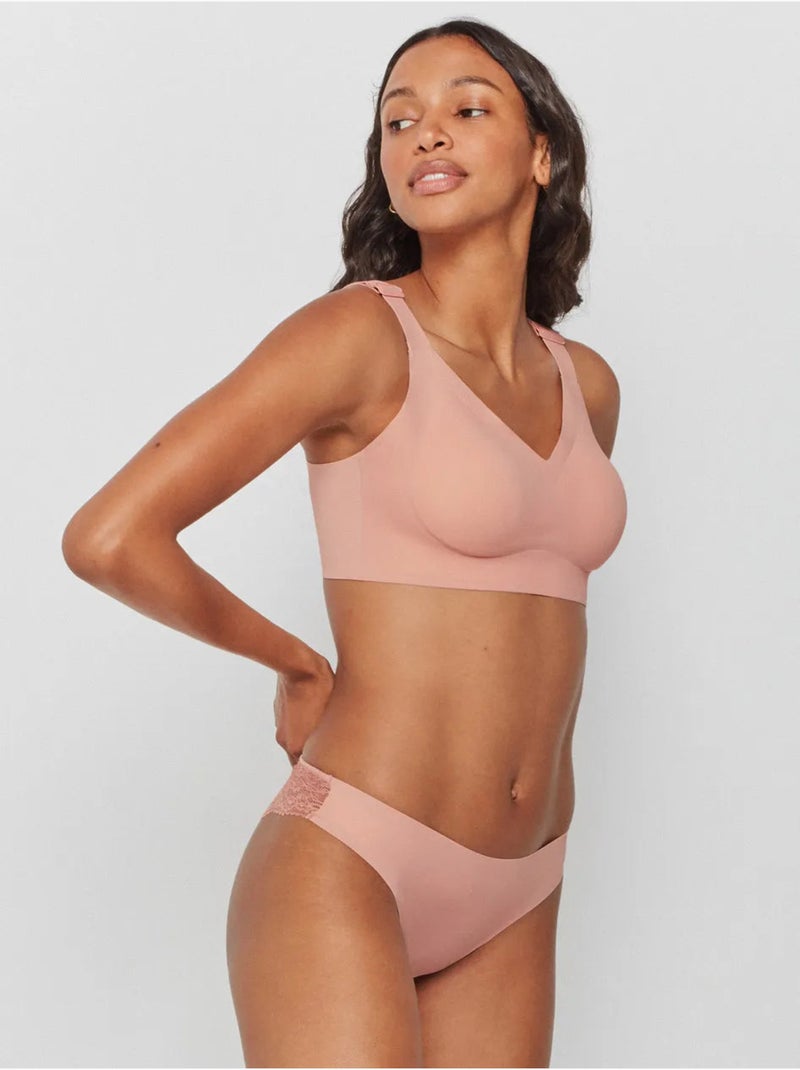 Reggiseno capacità senza ferretto e imbottitura rimovibile Rosa - Kiabi