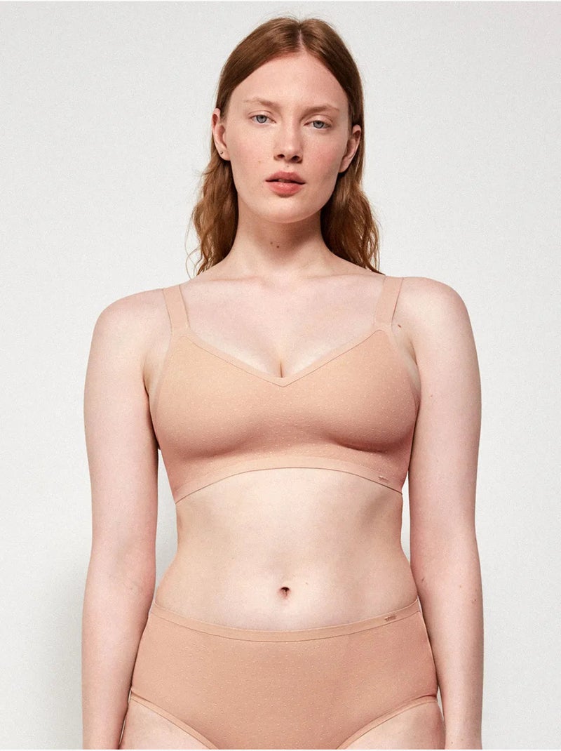 Reggiseno capacitivo senza ferretto con imbottitura rimovibile Rosa - Kiabi