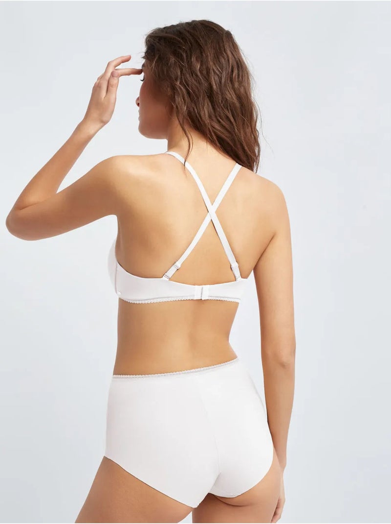 Reggiseno classico coppe continue in microfibra riciclata Bianco - Kiabi