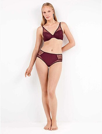 Reggiseno con capacità in pizzo ricamato