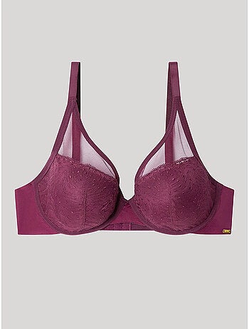 Reggiseno con capacità in pizzo ricamato