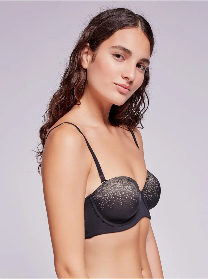 Reggiseno con capacità smontabile coppe c, d e e Nero - Kiabi