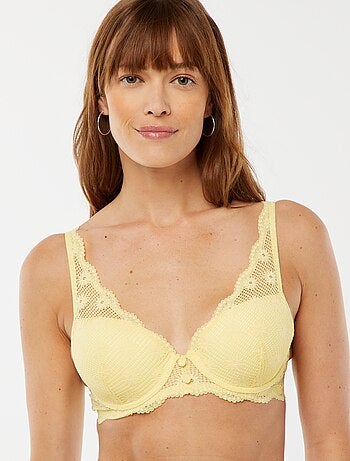 Reggiseno con coppe in pizzo floreale