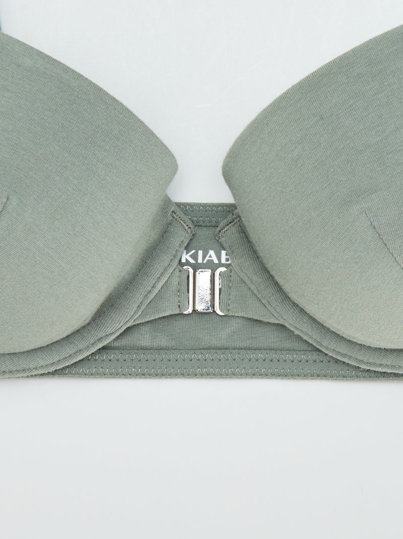 Reggiseno con coppe morbide - collezione facile da indossare VERDE - Kiabi