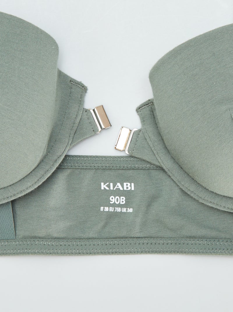 Reggiseno con coppe morbide - collezione facile da indossare VERDE - Kiabi