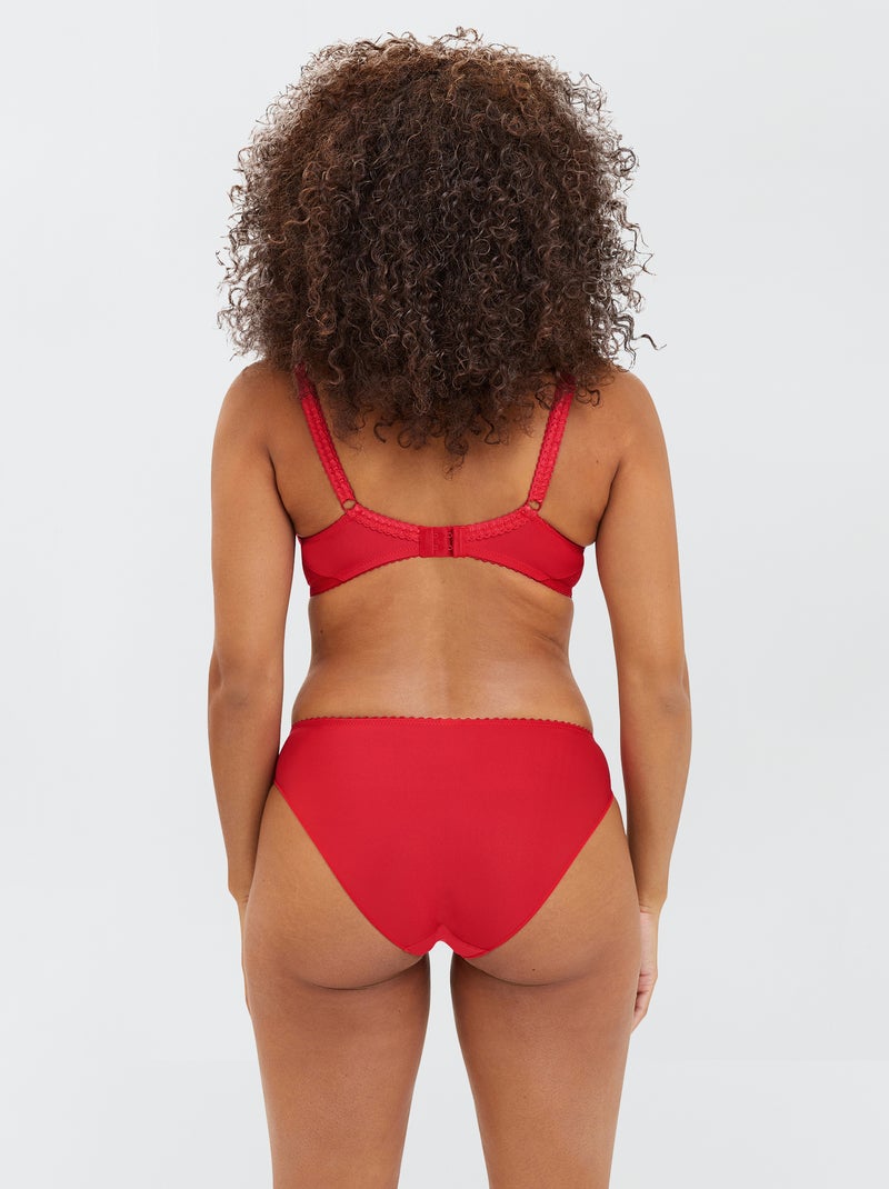 Reggiseno con scollatura profonda in pizzo 'Sans Complexe' - ROSSO - Kiabi