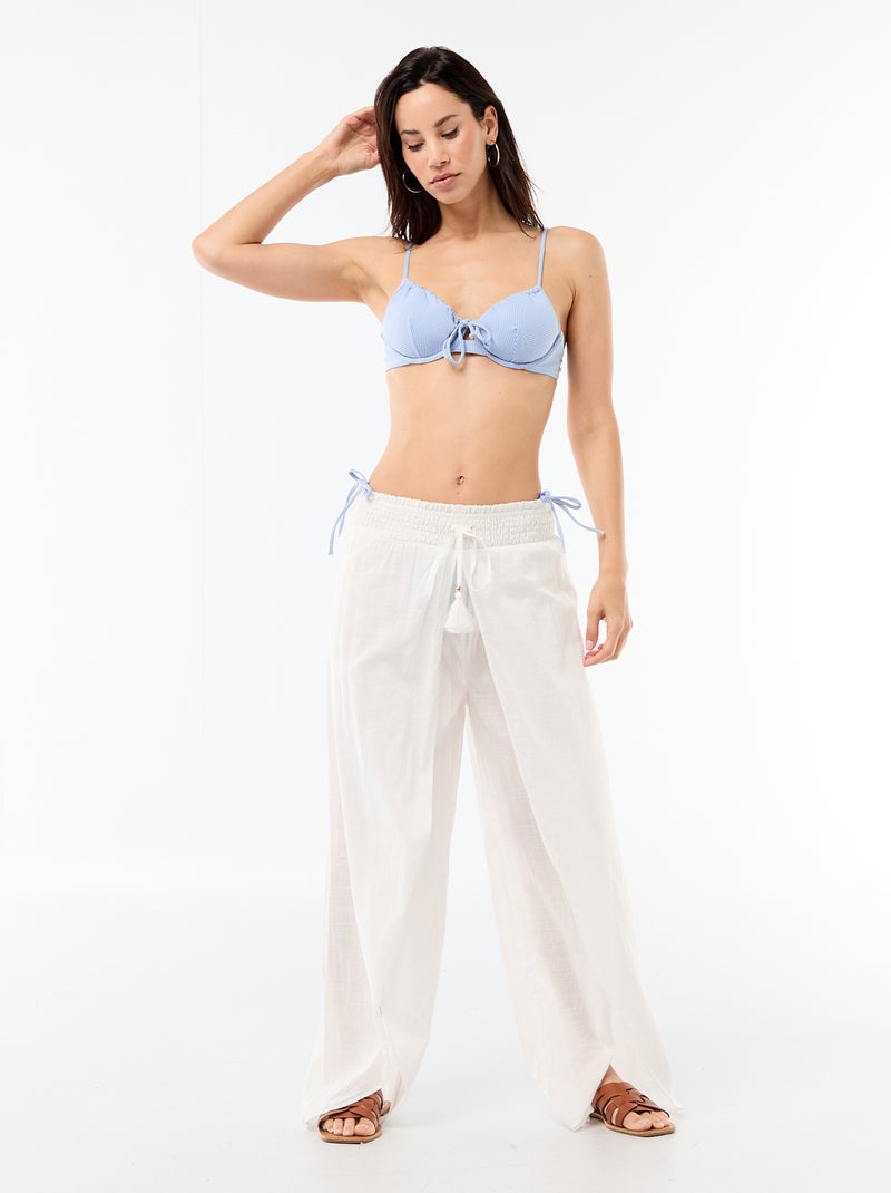 Reggiseno da bagno con stampa vichy Blu - Kiabi