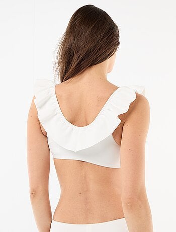 Reggiseno da bagno con volant in microfibra morbida