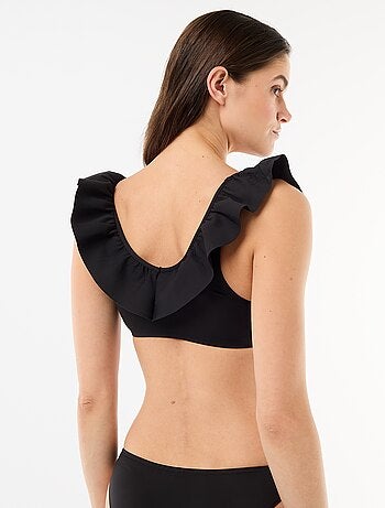 Reggiseno da bagno con volant in microfibra morbida