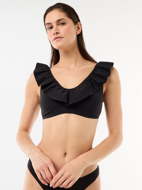 Reggiseno da bagno con volant in microfibra morbida - Kiabi